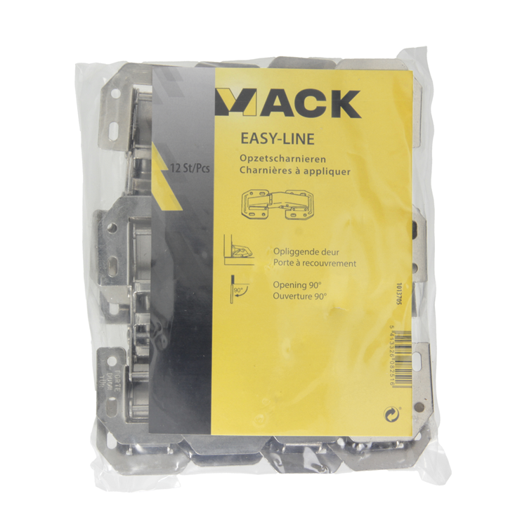 Mack 1013705 - 12 Federscharniere vernickelt Easy-Line | 5 Stück