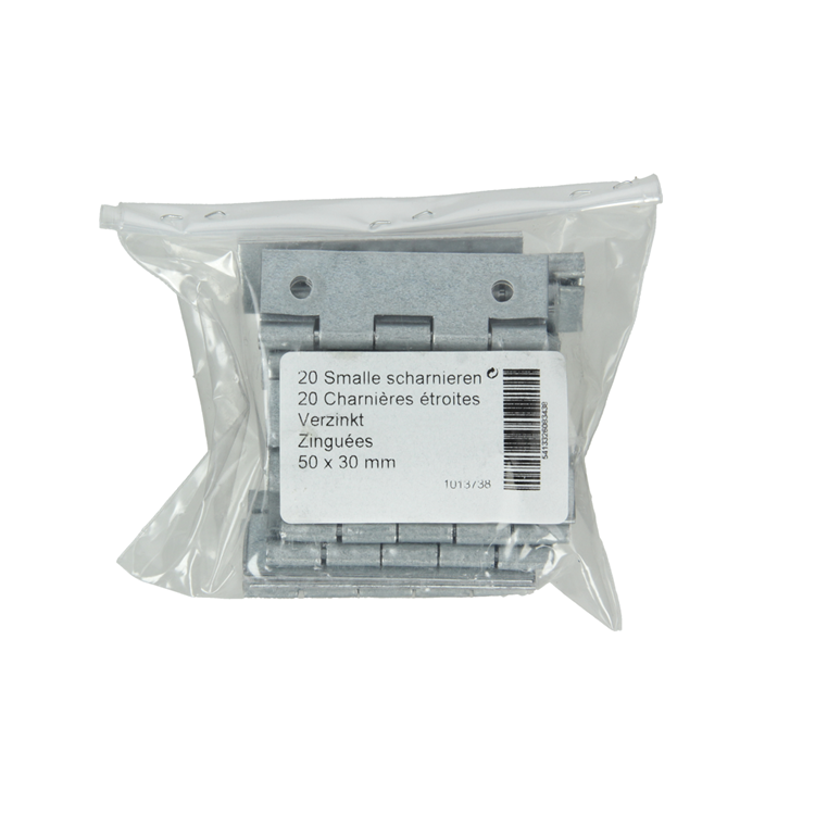 Mack 1013738 – 20 schmale Scharniere verzinkt 50 x B 30 mm | 5 Stück