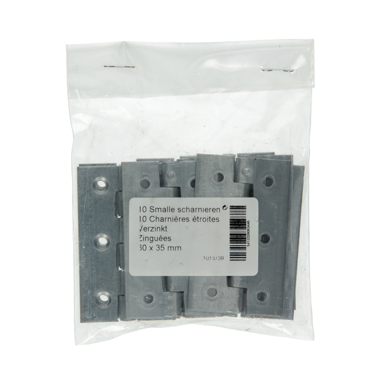 Mack 1013739 - 10 schmale Scharniere verzinkt 60 x B 35 mm | 5 Stück