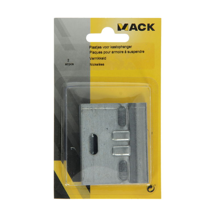 Mack 1013781 – 2 Platten für Schrankaufhänger | 10 Stück
