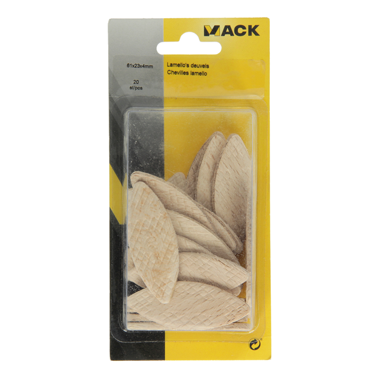Mack 1013780 - 20 Lamellendübel 61 x 23 x 4 mm | 5 Stück