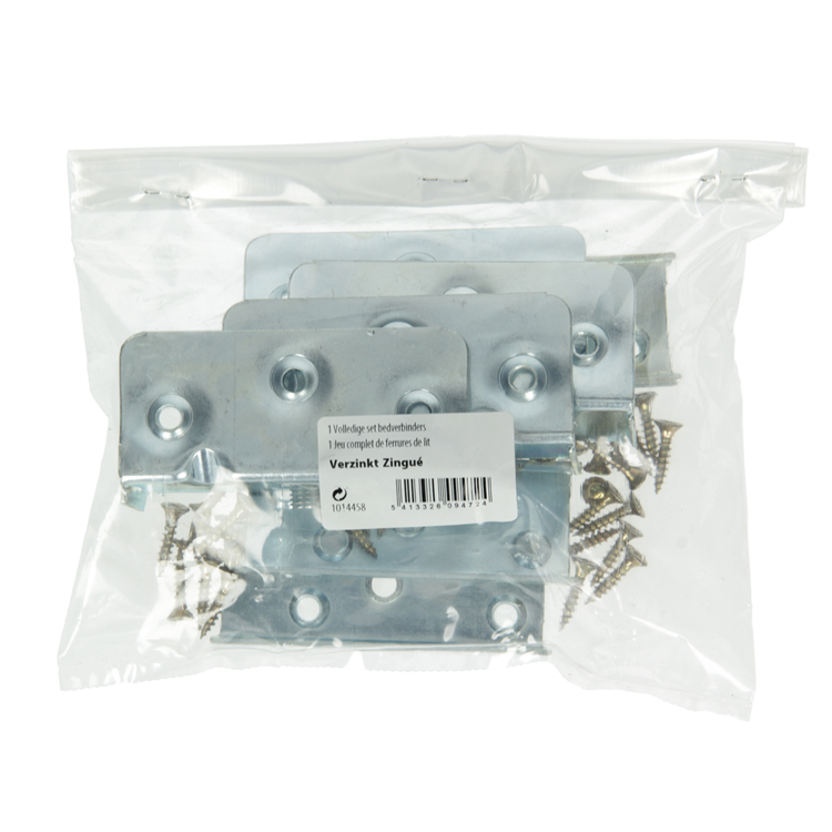 Mack 1014458 - Komplettset Bettverbinder bichromatiert | 10 Stück