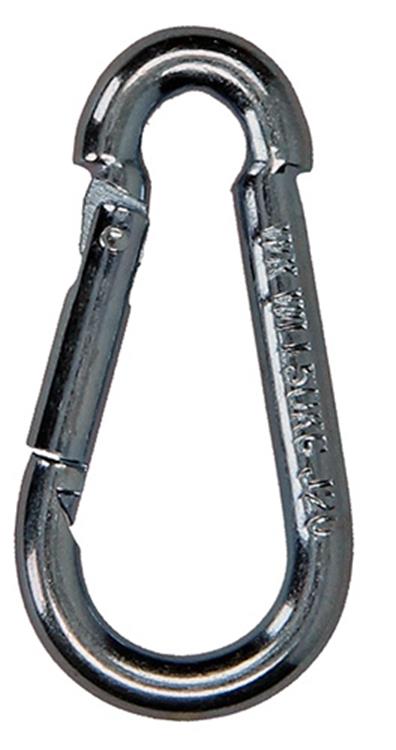 Mack 1008444 - 1 Karabiner + Feder 4 x 40 mm verzinkt | 10 Stück