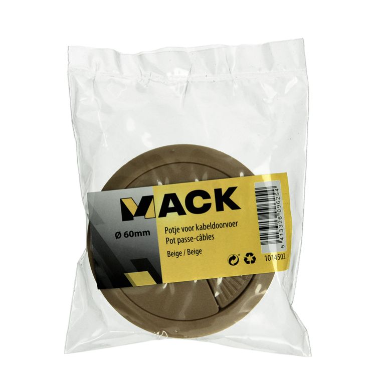 Mack 1014502 - 1 Topf für Kabeleinführung braun ø 60 mm | 10 Stück