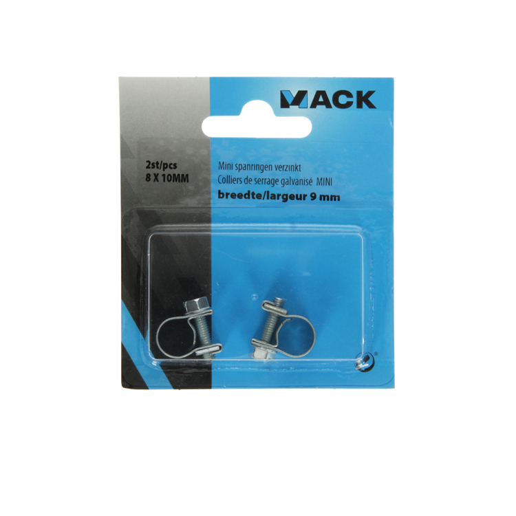 Mack 1011654 - Schlauchschelle verzinkt 8-10mm 2St. | 12 Stück