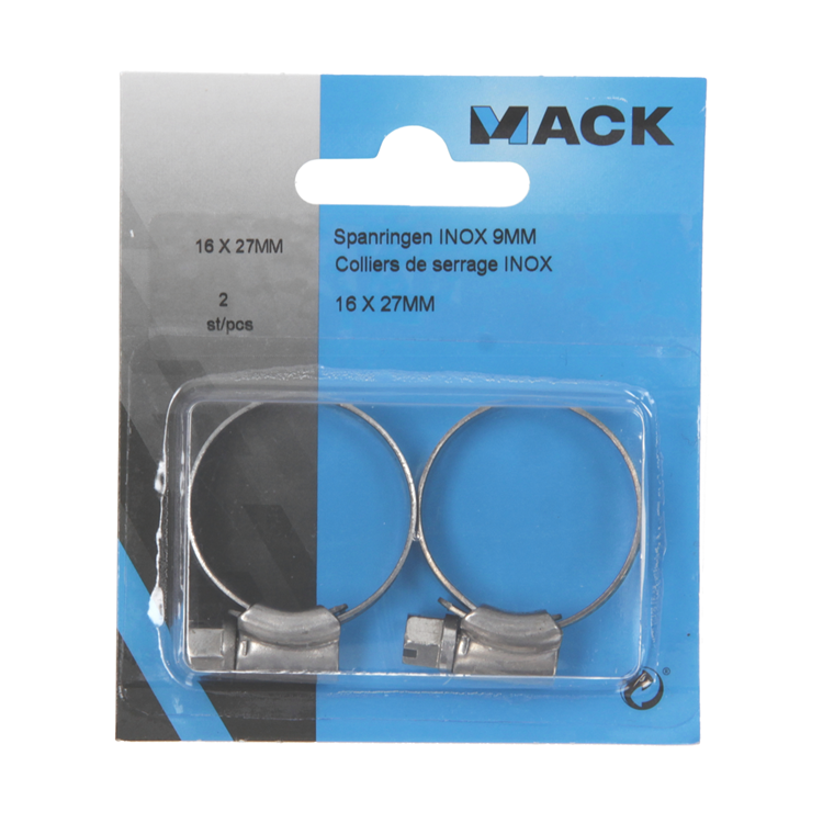Mack 1011662 - Schlauchschelle Edelstahl 16-27mm 2 Stück | 12 Stück