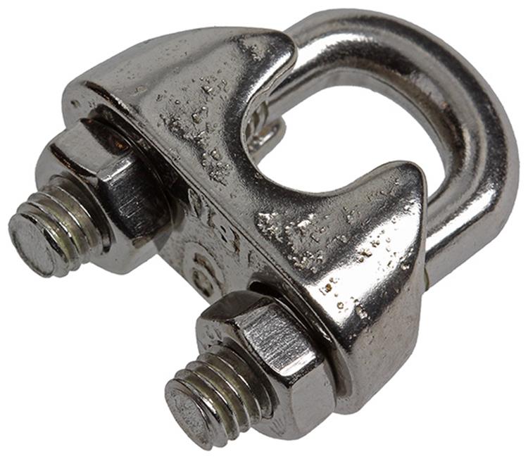 Mack 1008445 - 4 Stahldrahtklemmen 6mm Edelstahl | 10 Stück