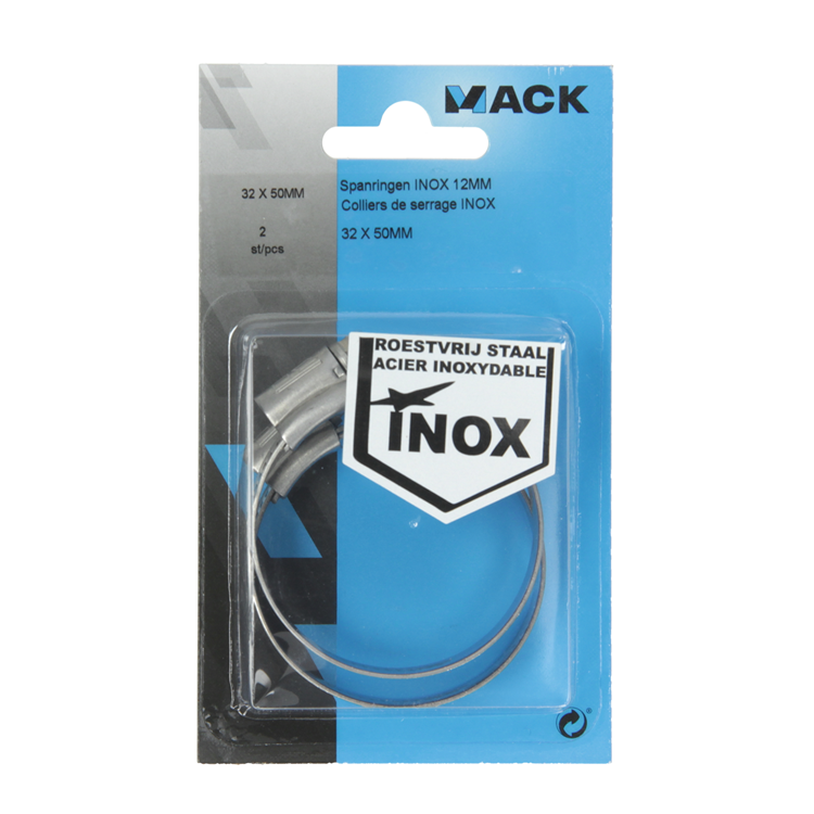 Mack 1011665 - Schlauchschelle Edelstahl 32-50mm 2St. | 12 Stück