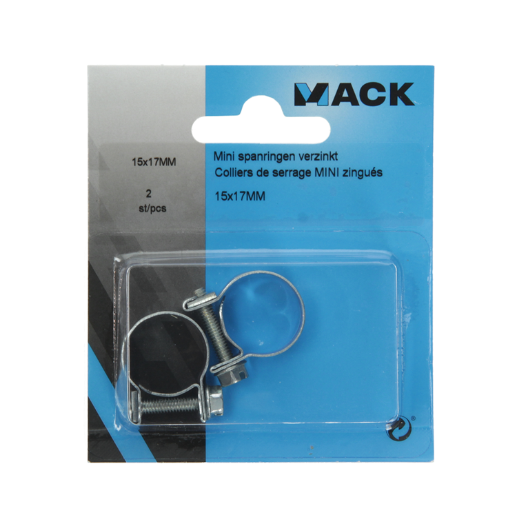 Mack 1011686 - Schlauchschelle verzinkt 15-17mm 2St. | 12 Stück