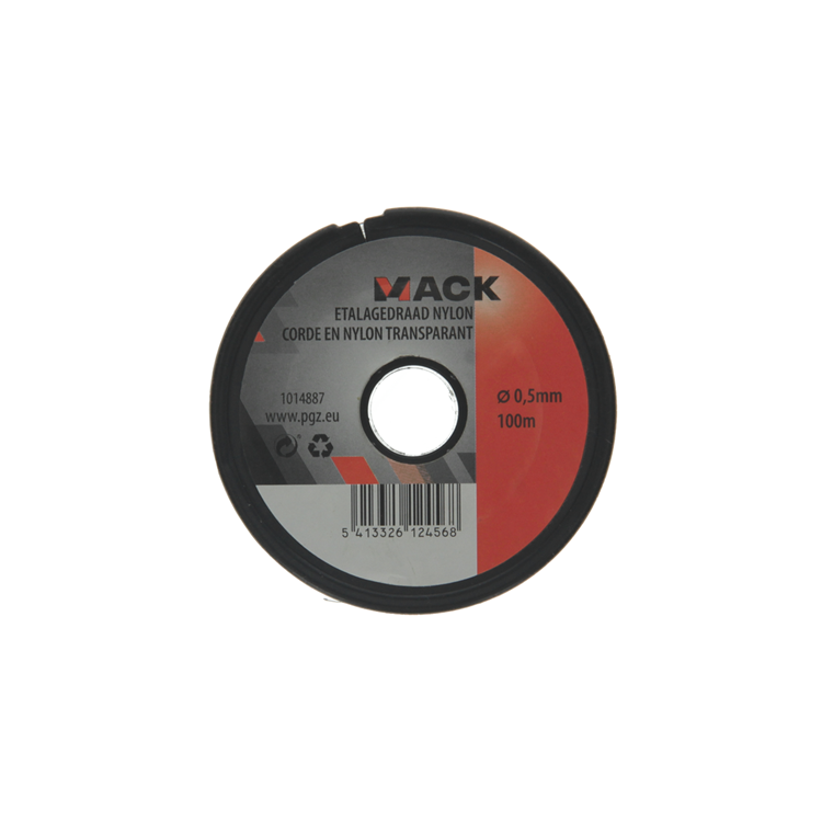 Mack 1014887 – Display-Draht-Nylonrolle 0,5 mm 100 m | 10 Stück
