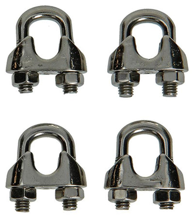 Mack 1008445 - 4 Stahldrahtklemmen 6mm Edelstahl | 10 Stück