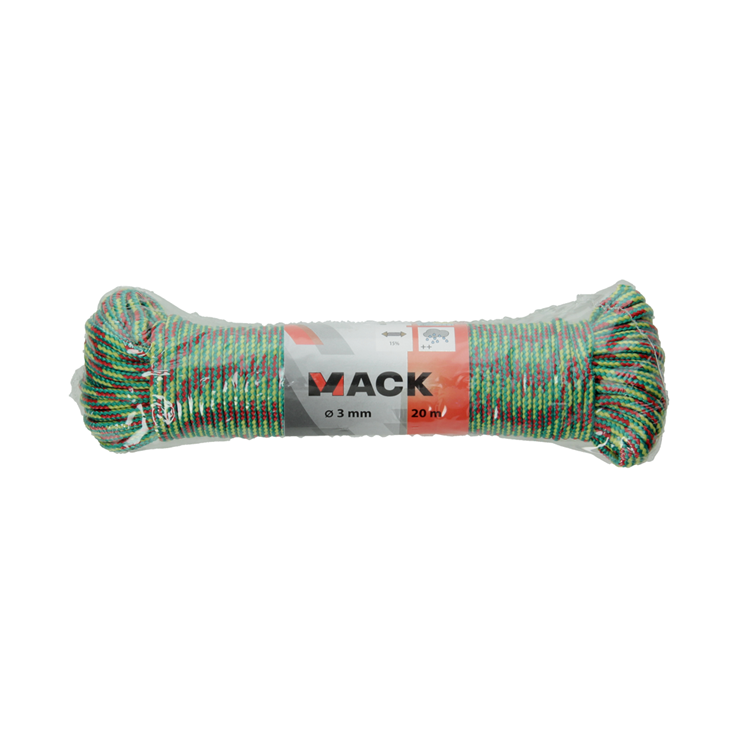 Mack 1014939 - Sportseil PP geflochtener Strang3mm 20m | 5 Stück