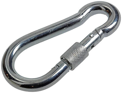 Mack 1008447 – 1 Karabiner + Verschlussband. 10 x 100 mm verzinkt | 10 Stück