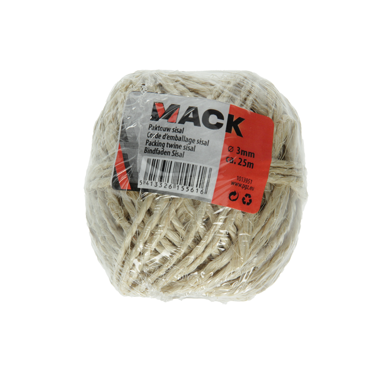 Mack 1013951 - Packseil-Sisalspule 3mm ca. 22m | 10 Stück