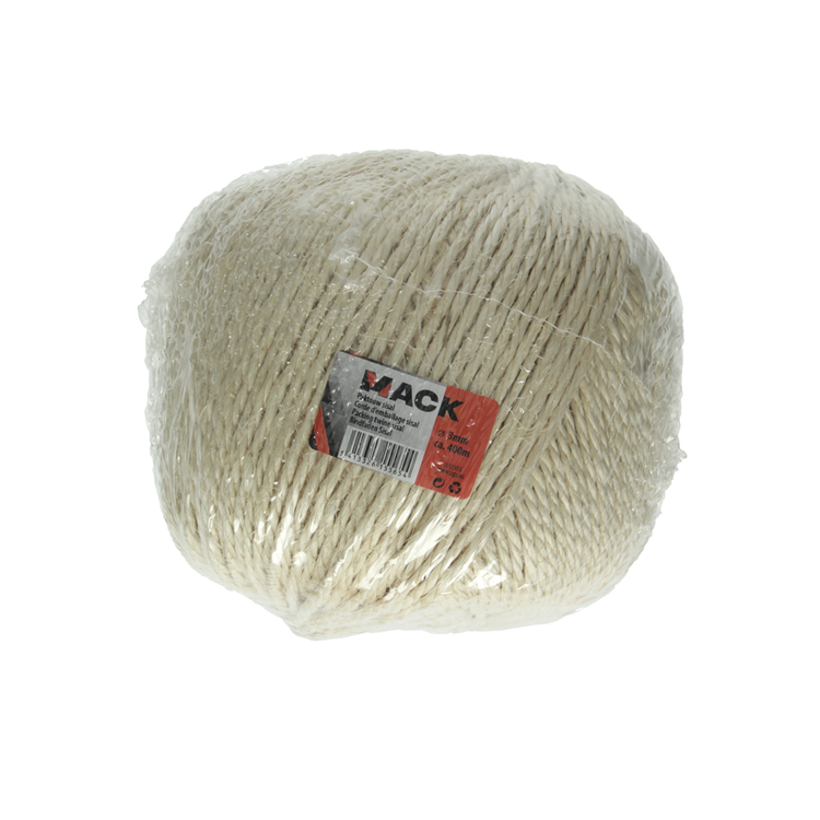 Mack 1013955 - Packseil-Sisalspule 3mm ca. 400m | 3 Stück