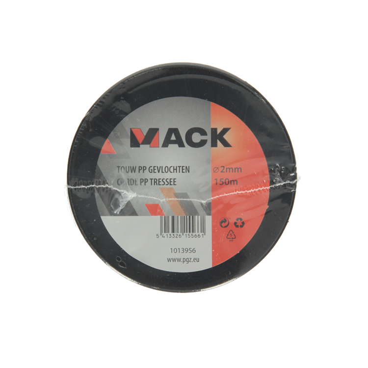 Mack 1013956 – PP-Geflecht, weiß, blau, Spule 2 mm, 150 m | 5 Stück