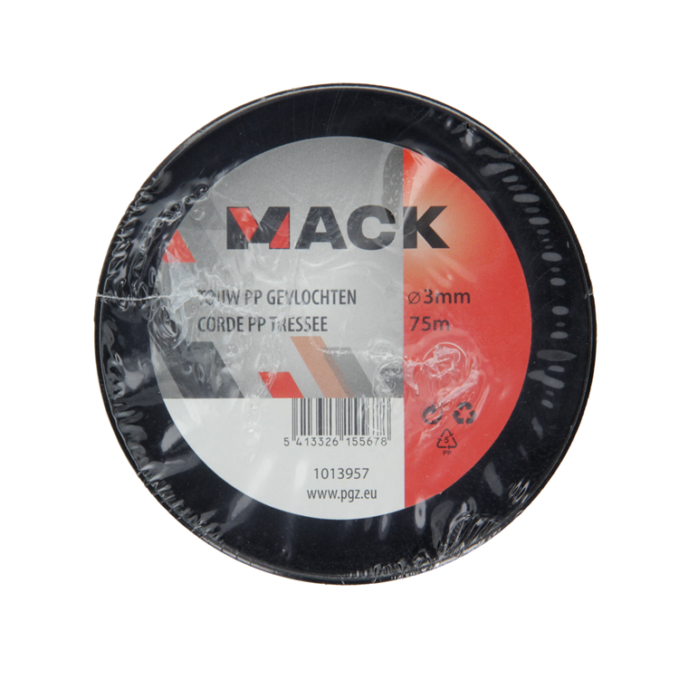 Mack 1013957 - PP geflochtene weißblaue Spule 3mm 75m | 5 Stück