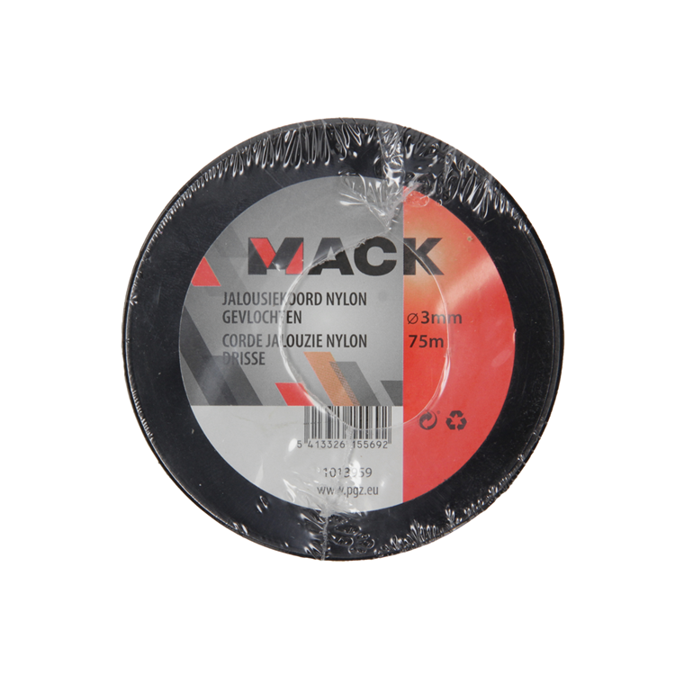 Mack 1013959 – Jalousieschnur, Nylon, weiße Spule, 3 mm, 75 m | 5 Stück