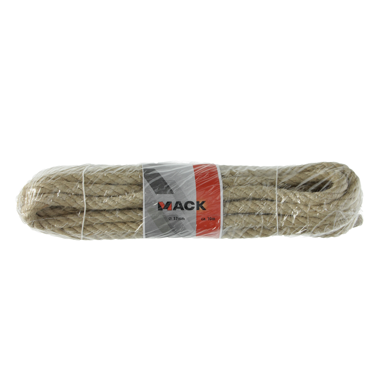 Mack 1013969 - Juteseil gedrehter Strang 12mm 10m | 5 Stück