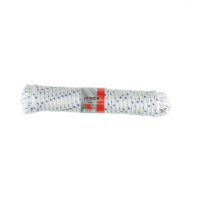 Mack 1013978 – PP-Geflecht, weiß, blau, 10 mm, 15 m | 5 Stück