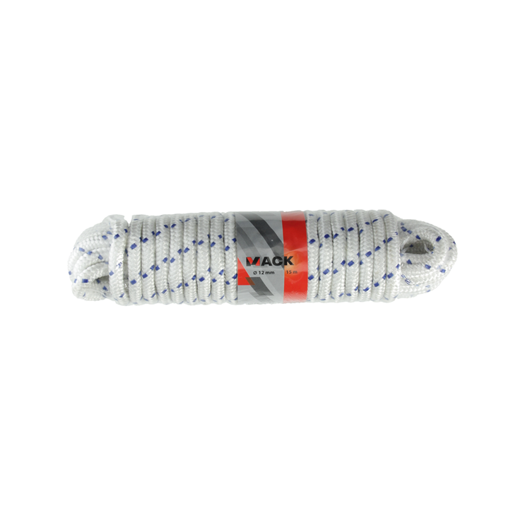 Mack 1013979 – PP-Geflecht, weiß, blau, 12 mm, 15 m | 5 Stück