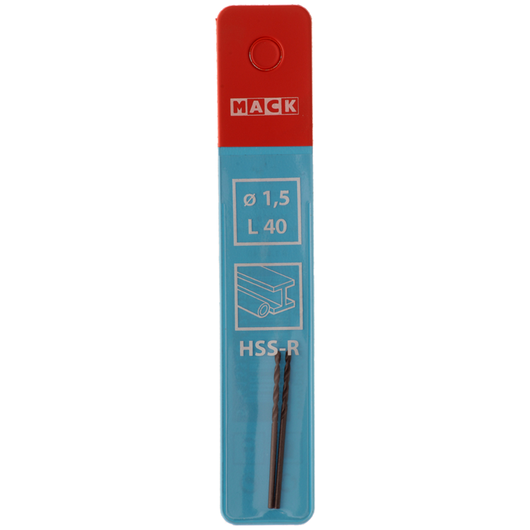 Mack 1018176 - Universalbohrer HSS R ø 1,5 x 40 mm 2 Stück | 5 Stück