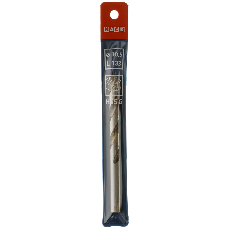 Mack 1018193 – Metallbohrer HSS G DIN 338 ø 10,5 x 133 mm | 5 Stück