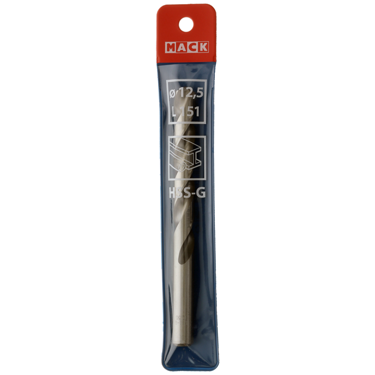 Mack 1018195 – Metallbohrer HSS G DIN 338 ø 12,5 x 151 mm | 5 Stück