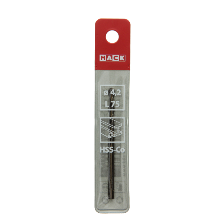 Mack 1018198 – Metallbohrer HSS CO5 % DIN 338 ø 4,2 x 75 mm | 5 Stück