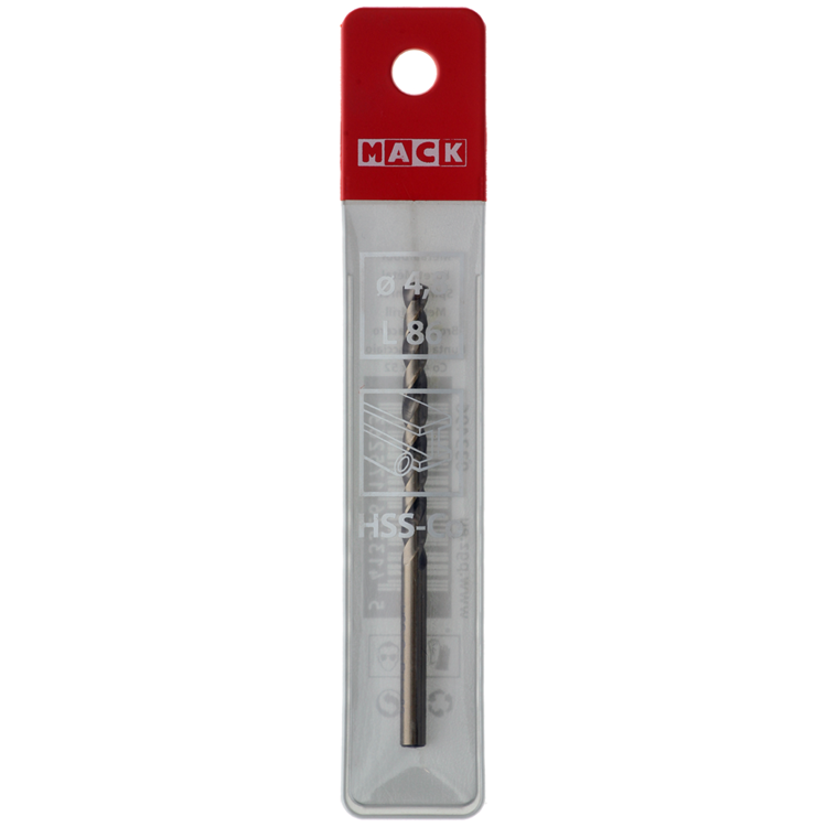 Mack 1018199 – Metallbohrer HSS CO5 % DIN 338 ø 4,8 x 86 mm | 5 Stück