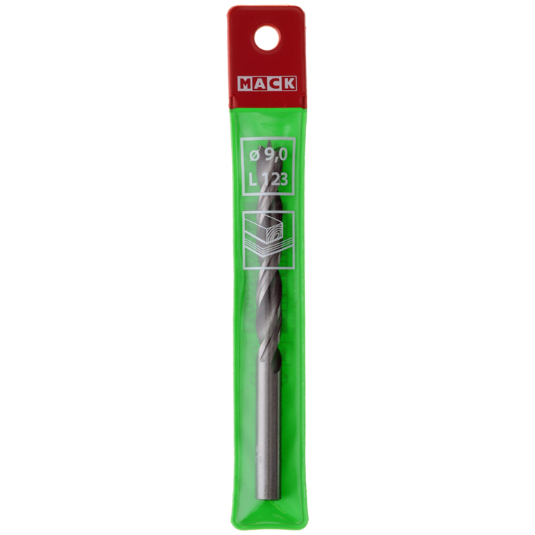 Mack 1018250 - Maschinen-Holzbohrer + Zentrierspitze ø 9,0 x 123 mm | 5 Stück