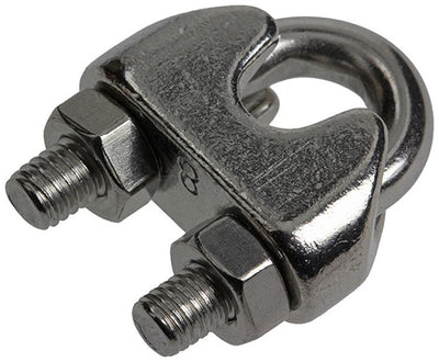 Mack 1008450 - 2 Stahldrahtklemmen 6-8mm Edelstahl | 10 Stück