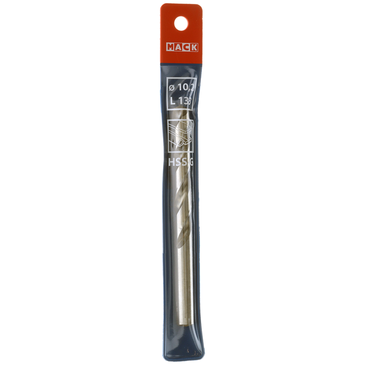 Mack 1018288 – Metallbohrer HSS G DIN 338 ø 10,2 x 133 mm | 5 Stück