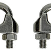 Mack 1008450 - 2 Stahldrahtklemmen 6-8mm Edelstahl | 10 Stück