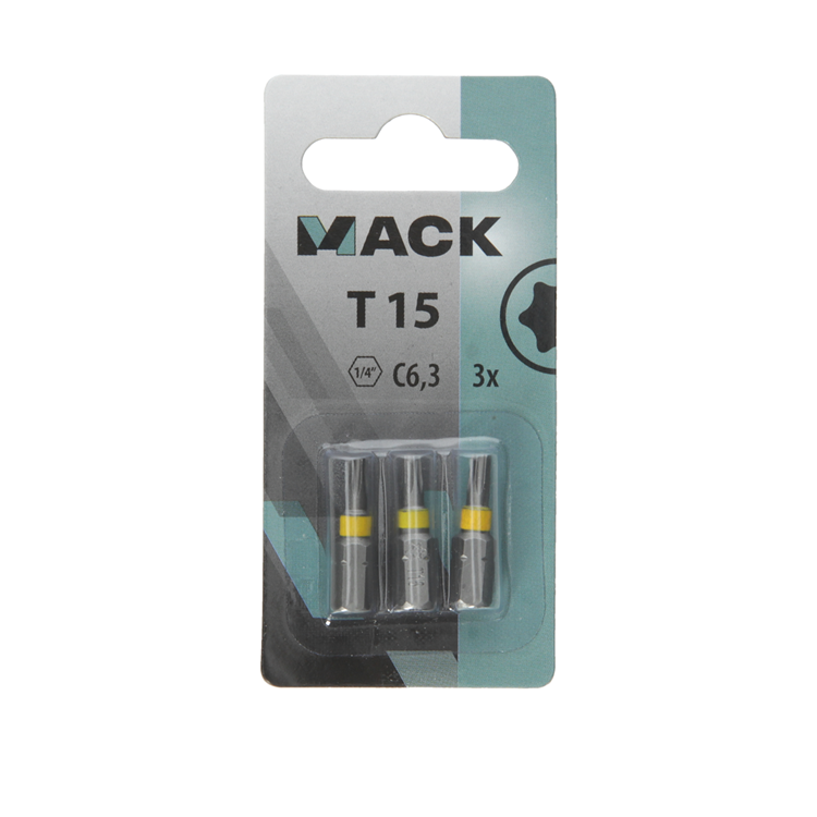 Mack 1018302 - Schraubenbit T15 L25mm 3St. | 5 Stück