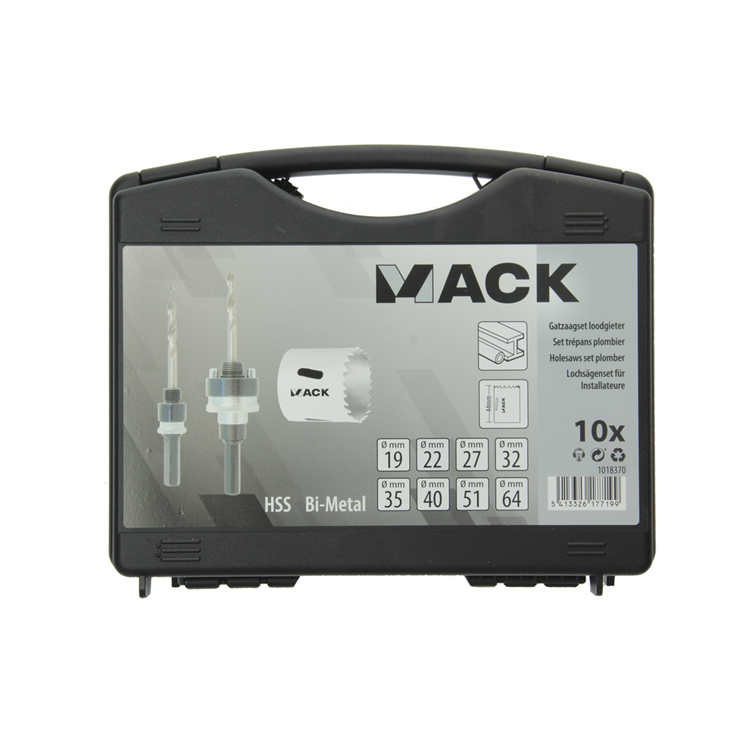 Mack 1018370 - Klempner-Lochsägen-Set 10-teilig | 3 Stück