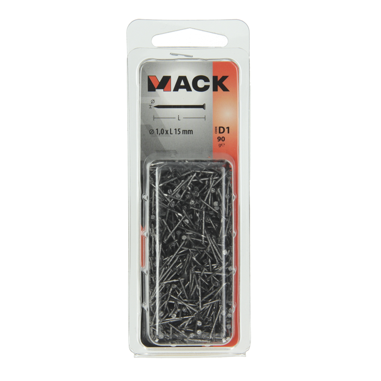 Mack 1017113 - Flachkopfnagel 90 gr 1,0 x 15 mm | 5 Stück