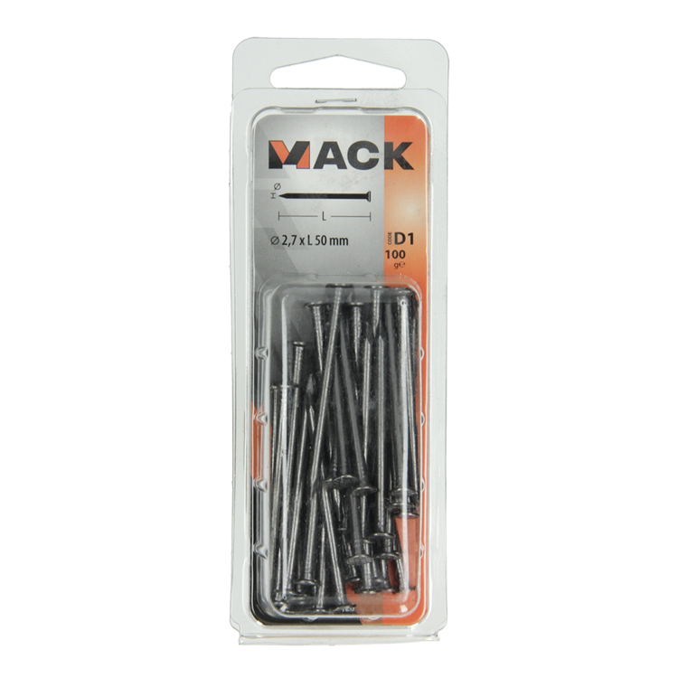 Mack 1017120 - Flachkopfnagel 100 gr 2,7 x 50 mm | 5 Stück