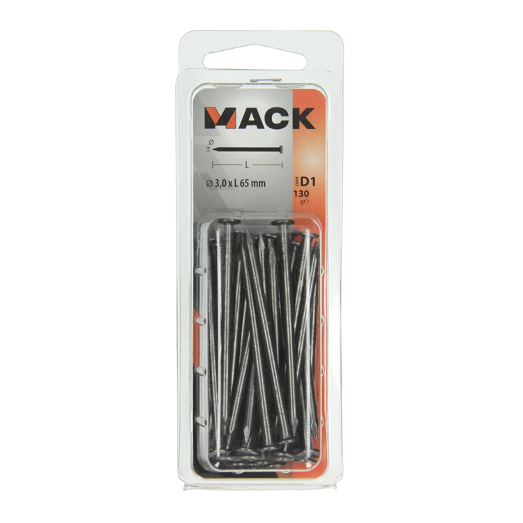 Mack 1017123 - Flachkopfnagel 130 gr 3,0 x 65 mm | 5 Stück