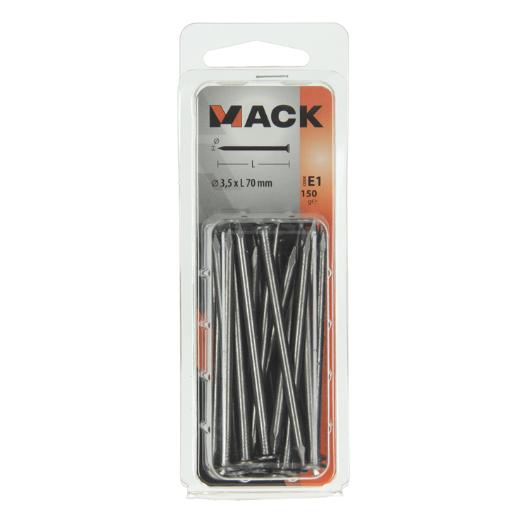 Mack 1017124 - Flachkopfnagel 150 gr 3,5 x 70 mm | 5 Stück