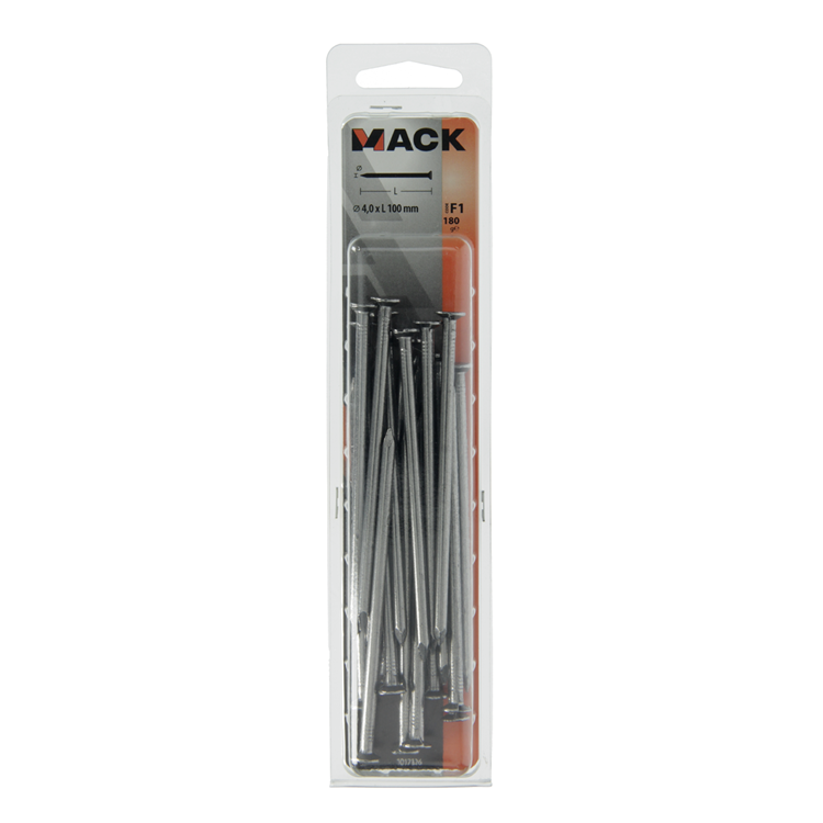 Mack 1017126 - Flachkopfnagel 180 gr 4,0 x 100 mm | 10 Stück