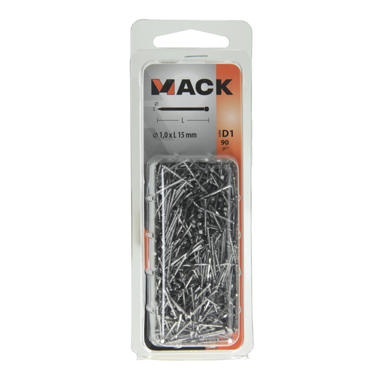 Mack 1017134 - Nagel runder Kopf 90 gr 1,0 x 15 mm | 5 Stück