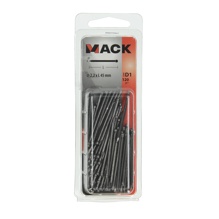 Mack 1017140 - Nagel runder Kopf 120 gr 2,2 x 45 mm | 5 Stück