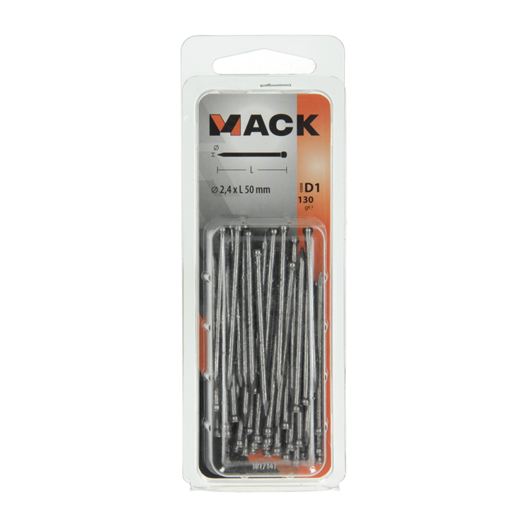 Mack 1017141 - Nagel runder Kopf 130 gr 2,4 x 50 mm | 5 Stück