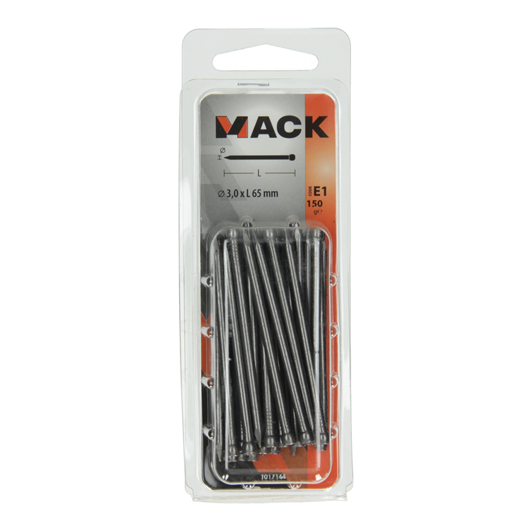 Mack 1017144 - Nagel runder Kopf 150 gr 3,0 x 65 mm | 5 Stück