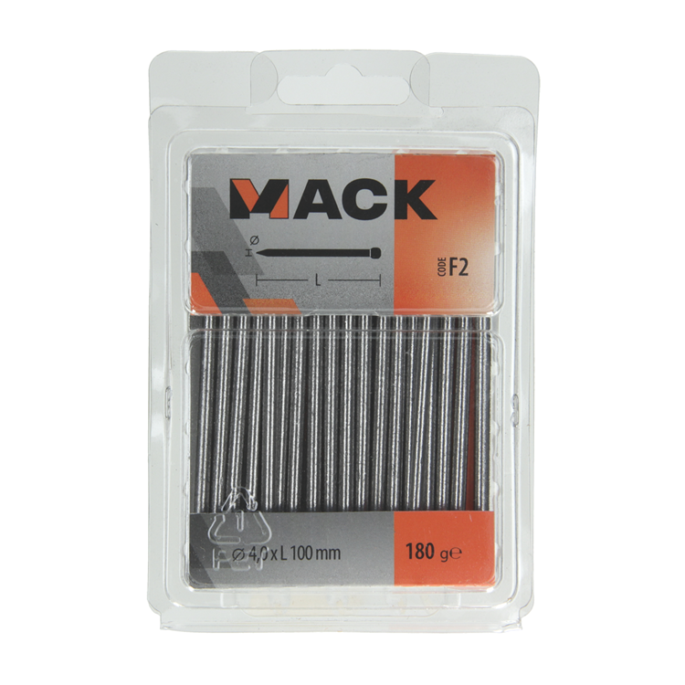 Mack 1017147 - Nagel Rundkopf 180 gr 4,0 x 100 mm | 5 Stück