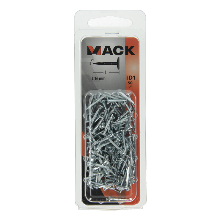 Mack 1017192 - Blocknagel aus verzinktem Stahl 50 gr16 mm | 10 Stück