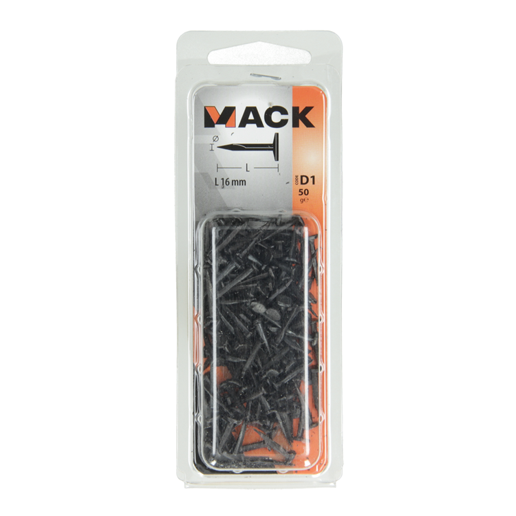 Mack 1017195 - Blocknagel Stahl gebläut 50 gr16 mm | 10 Stück