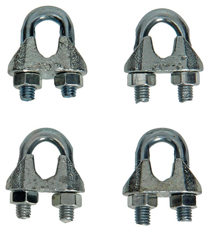 Mack 1008454 - 4 Stahldrahtklemmen 6mm verzinkt | 10 Stück