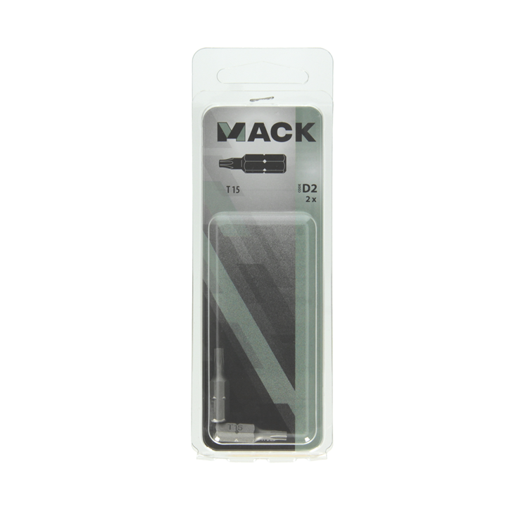 Mack 1017325 - Torx-Schraubenbit Stahl unbehandelt 2 Stück T 15 | 10 Stück